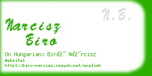 narcisz biro business card